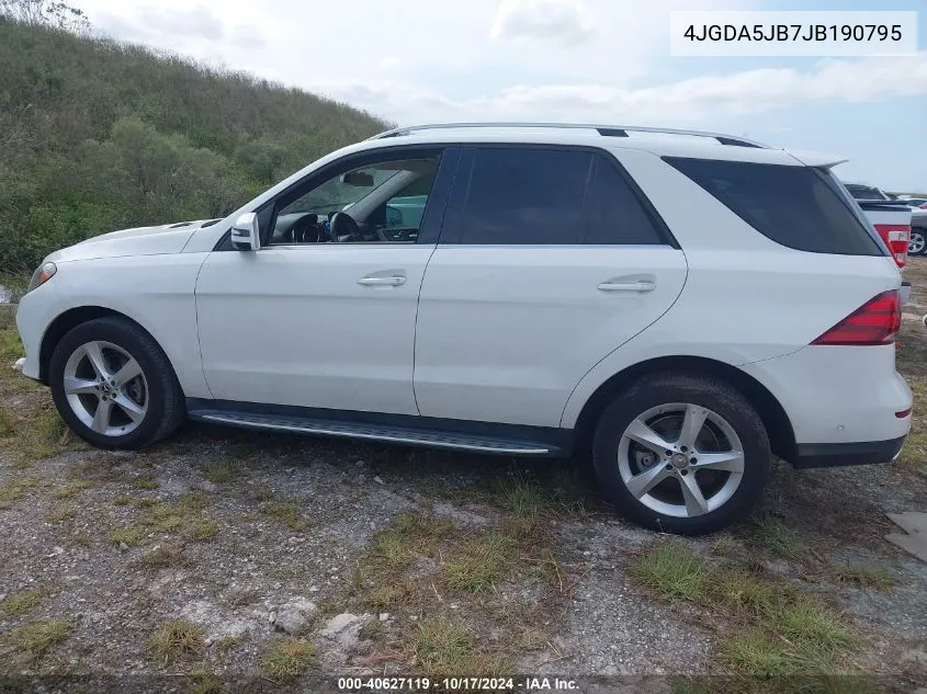 2018 Mercedes-Benz Gle 350 VIN: 4JGDA5JB7JB190795 Lot: 40627119