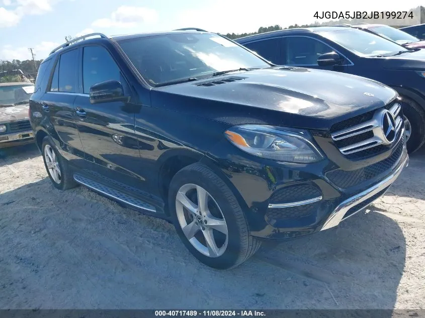 2018 Mercedes-Benz Gle 350 VIN: 4JGDA5JB2JB199274 Lot: 40717489