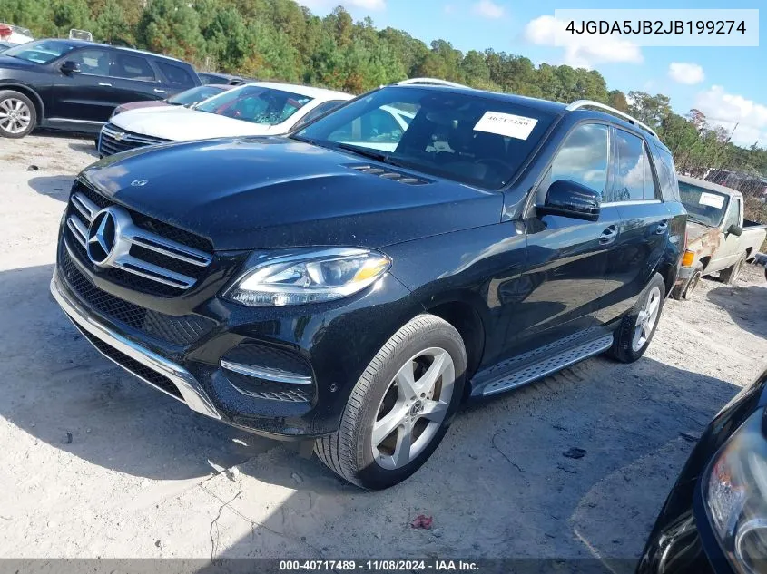 2018 Mercedes-Benz Gle 350 VIN: 4JGDA5JB2JB199274 Lot: 40717489