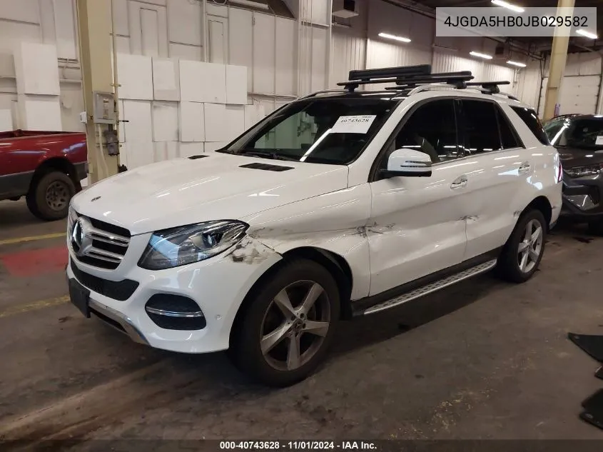 2018 Mercedes-Benz Gle 350 4Matic VIN: 4JGDA5HB0JB029582 Lot: 40743628