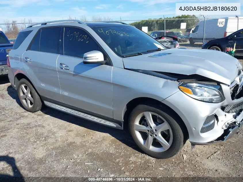 2018 Mercedes-Benz Gle 350 4Matic VIN: 4JGDA5HB2JB180620 Lot: 40746696