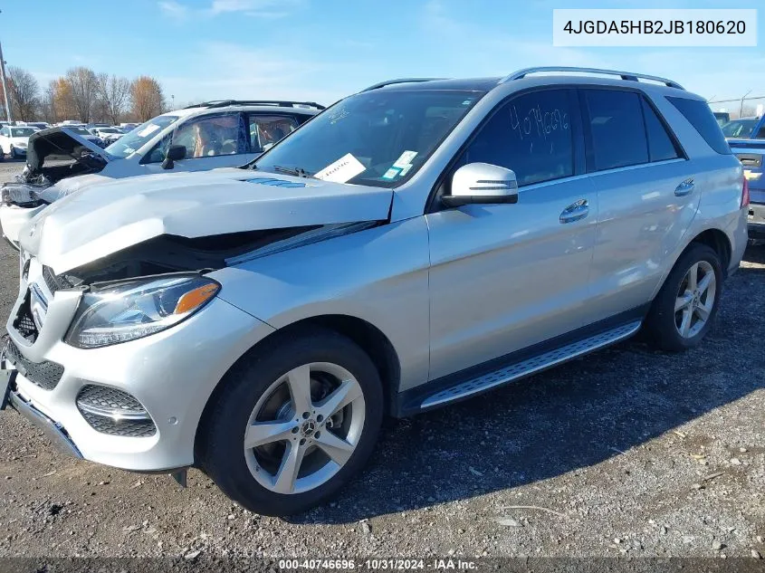 2018 Mercedes-Benz Gle 350 4Matic VIN: 4JGDA5HB2JB180620 Lot: 40746696