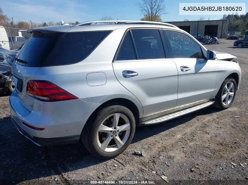 2018 Mercedes-Benz Gle 350 4Matic VIN: 4JGDA5HB2JB180620 Lot: 40746696