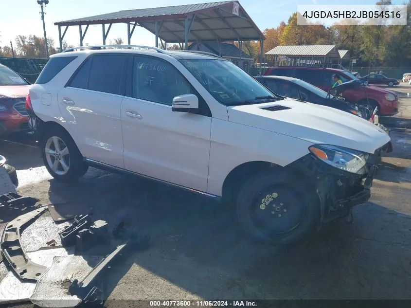 2018 Mercedes-Benz Gle 350 4Matic VIN: 4JGDA5HB2JB054516 Lot: 40773600