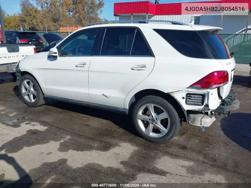 2018 Mercedes-Benz Gle 350 4Matic VIN: 4JGDA5HB2JB054516 Lot: 40773600