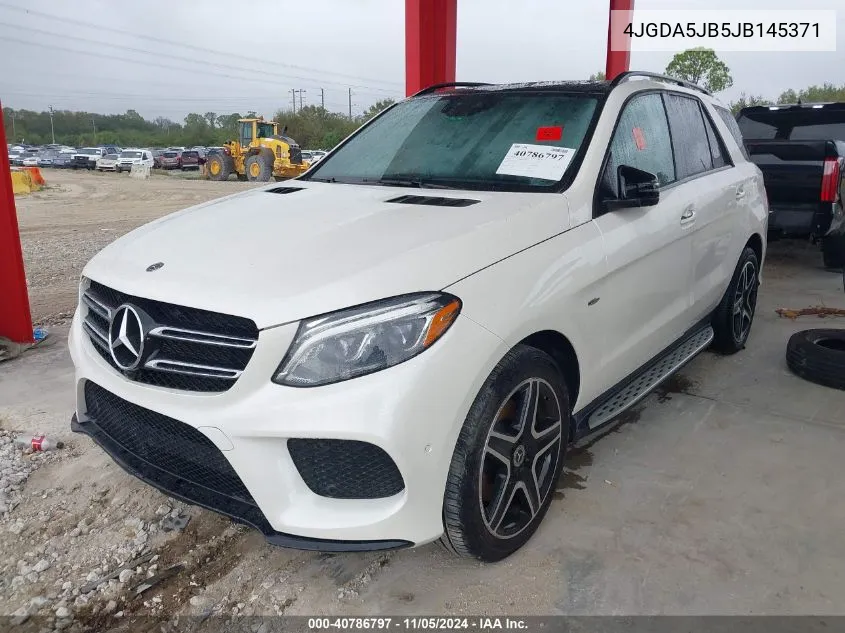 2018 Mercedes-Benz Gle 350 VIN: 4JGDA5JB5JB145371 Lot: 40786797