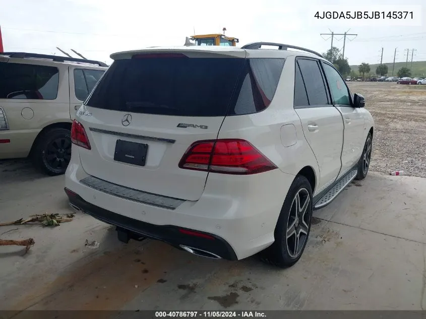 2018 Mercedes-Benz Gle 350 VIN: 4JGDA5JB5JB145371 Lot: 40786797