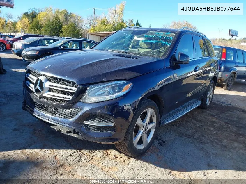 2018 Mercedes-Benz Gle 350 4Matic VIN: 4JGDA5HB5JB077644 Lot: 40804924