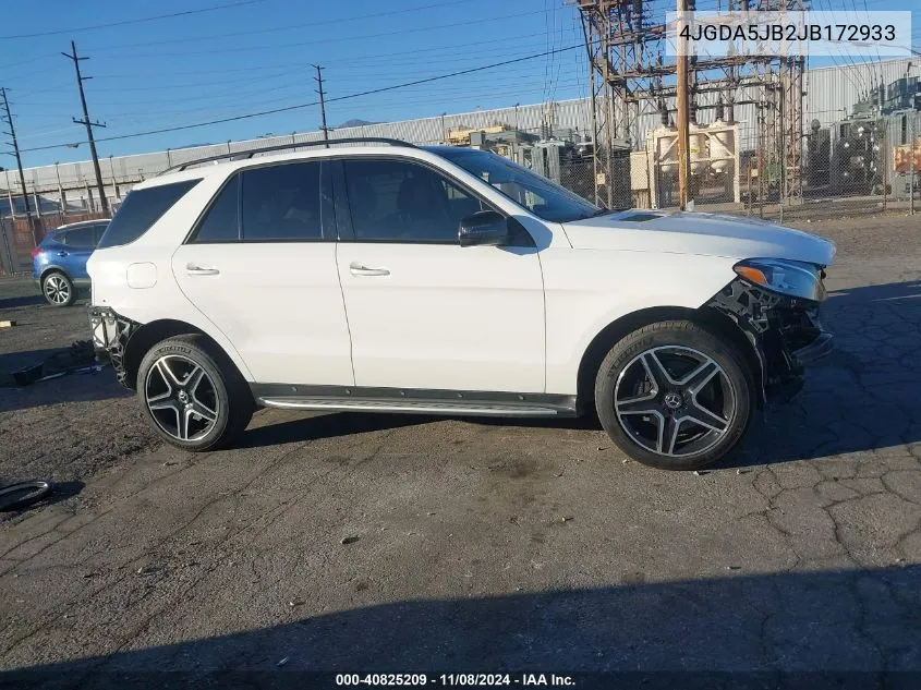 2018 Mercedes-Benz Gle 350 VIN: 4JGDA5JB2JB172933 Lot: 40825209