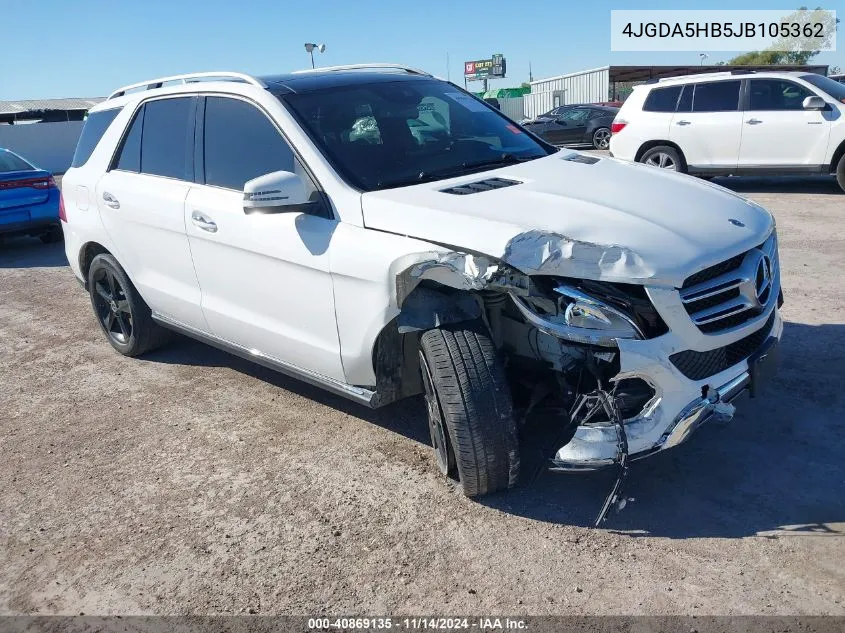 2018 Mercedes-Benz Gle 350 4Matic VIN: 4JGDA5HB5JB105362 Lot: 40869135