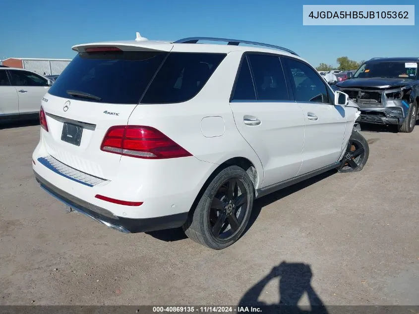 2018 Mercedes-Benz Gle 350 4Matic VIN: 4JGDA5HB5JB105362 Lot: 40869135