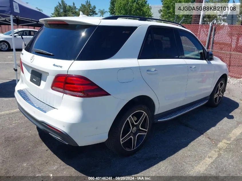 2019 Mercedes-Benz Gle 400 4Matic VIN: 4JGDA5GB8KB210108 Lot: 40146248