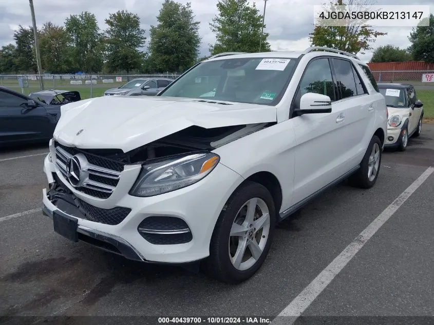 2019 Mercedes-Benz Gle 400 4Matic VIN: 4JGDA5GB0KB213147 Lot: 40439700