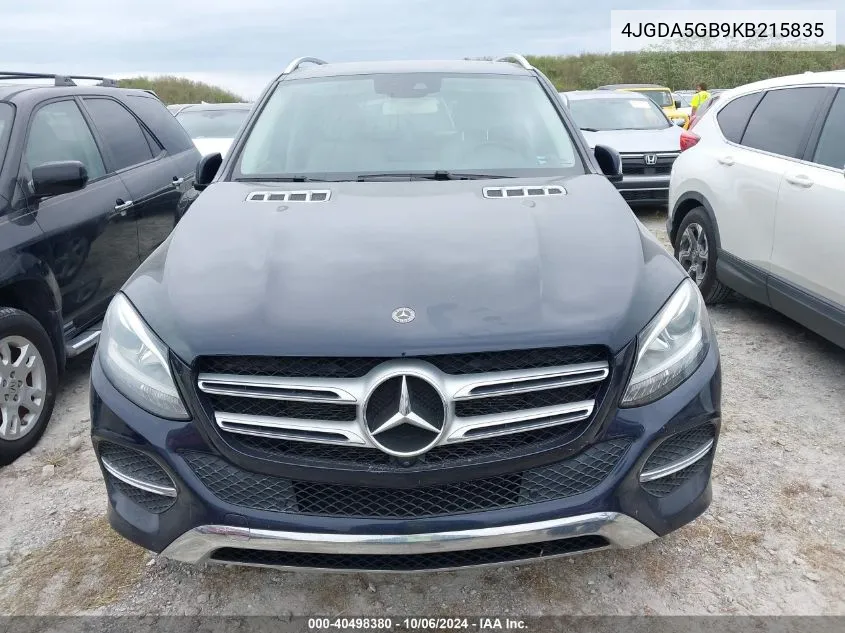 2019 Mercedes-Benz Gle 400 4Matic VIN: 4JGDA5GB9KB215835 Lot: 40498380