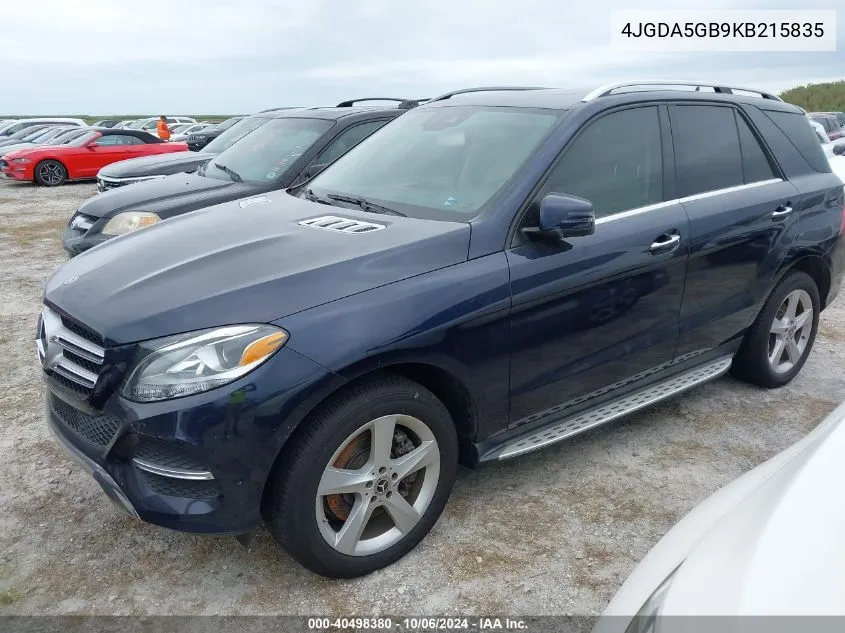 2019 Mercedes-Benz Gle 400 4Matic VIN: 4JGDA5GB9KB215835 Lot: 40498380