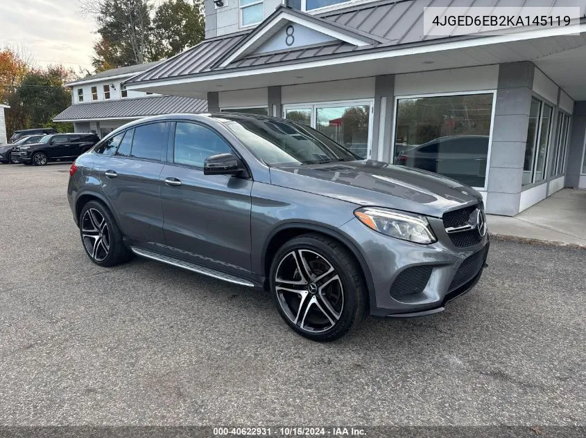 2019 Mercedes-Benz Amg Gle 43 Coupe 4Matic VIN: 4JGED6EB2KA145119 Lot: 40622931