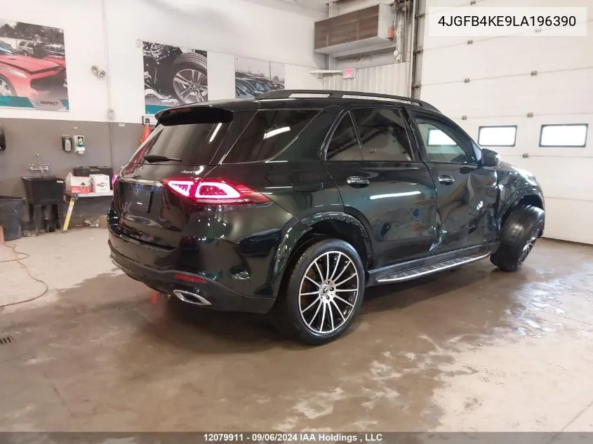 2020 Mercedes-Benz Gle Gle 350 VIN: 4JGFB4KE9LA196390 Lot: 12079911