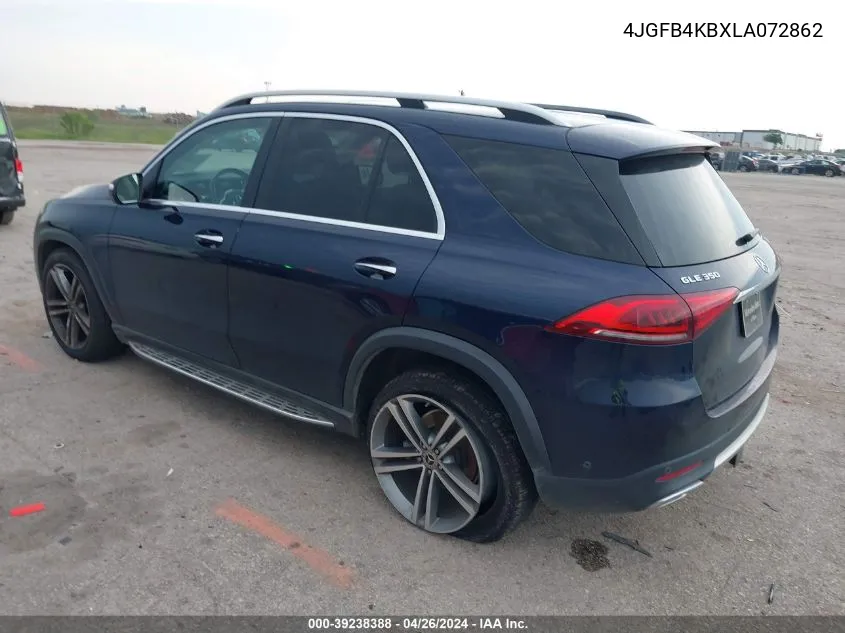 2020 Mercedes-Benz Gle 350 4Matic VIN: 4JGFB4KBXLA072862 Lot: 39238388