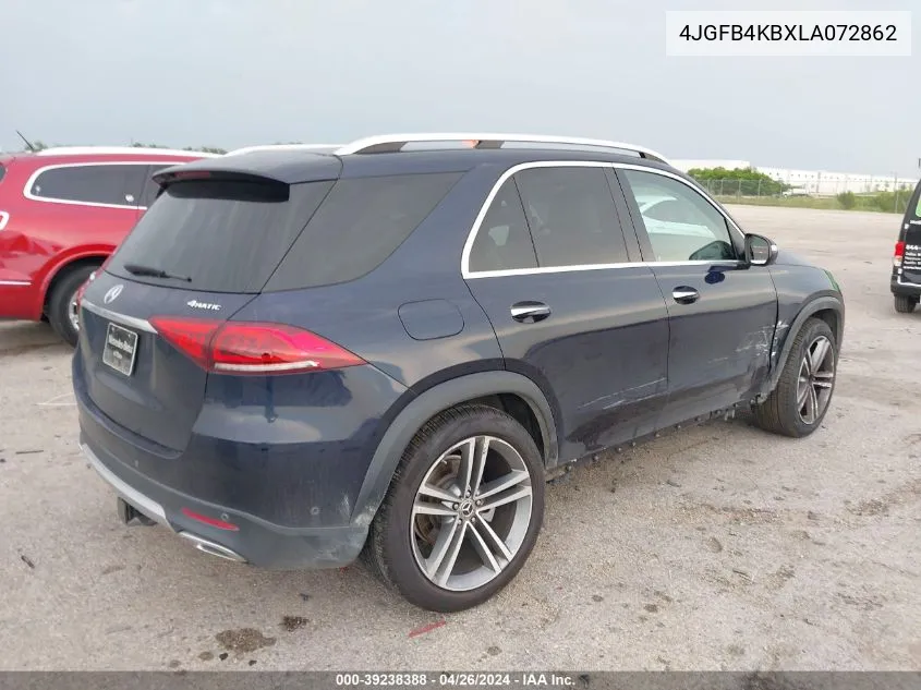 2020 Mercedes-Benz Gle 350 4Matic VIN: 4JGFB4KBXLA072862 Lot: 39238388