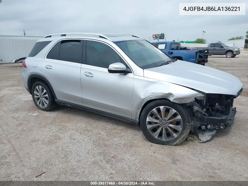 2020 Mercedes-Benz Gle 350 VIN: 4JGFB4JB6LA136221 Lot: 39317465