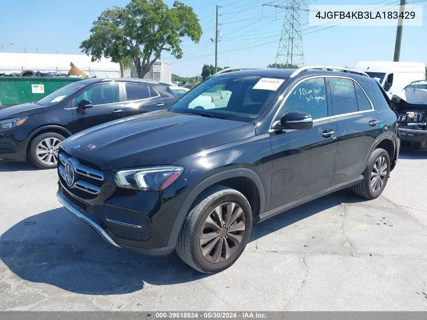 2020 Mercedes-Benz Gle 350 4Matic VIN: 4JGFB4KB3LA183429 Lot: 39518834