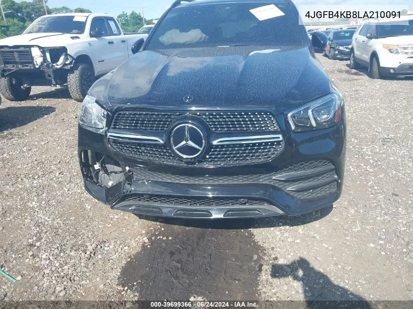 2020 Mercedes-Benz Gle 350 4Matic VIN: 4JGFB4KB8LA210091 Lot: 39699366