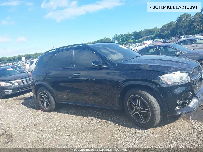 2020 Mercedes-Benz Gle 350 4Matic VIN: 4JGFB4KB8LA210091 Lot: 39699366