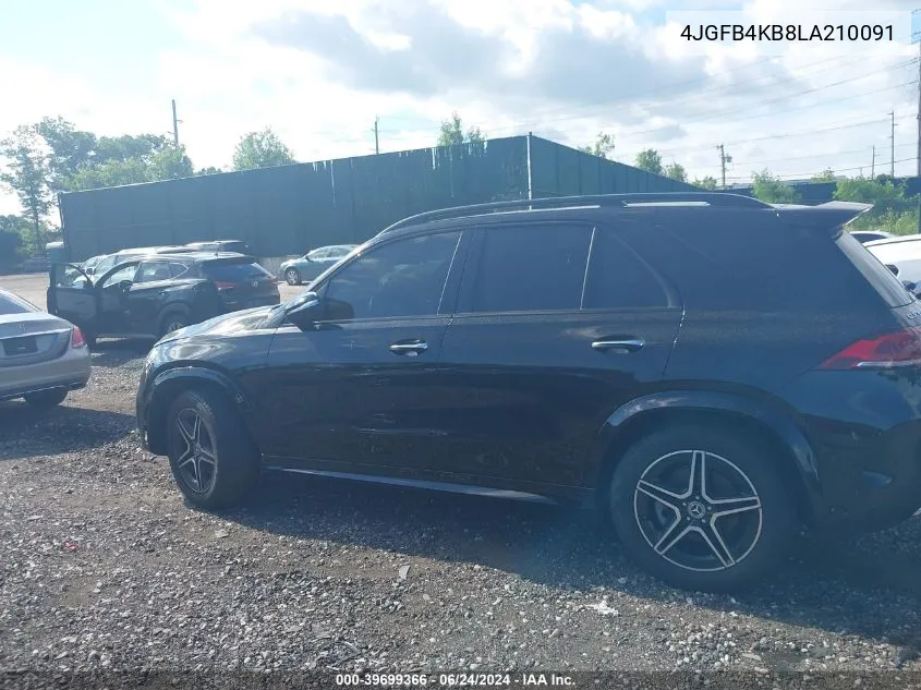 2020 Mercedes-Benz Gle 350 4Matic VIN: 4JGFB4KB8LA210091 Lot: 39699366