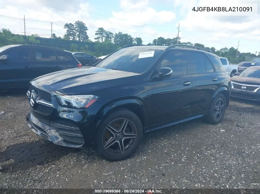 2020 Mercedes-Benz Gle 350 4Matic VIN: 4JGFB4KB8LA210091 Lot: 39699366