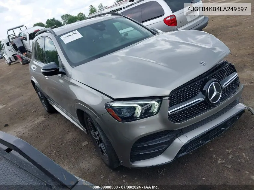 2020 Mercedes-Benz Gle 350 4Matic VIN: 4JGFB4KB4LA249597 Lot: 39808500