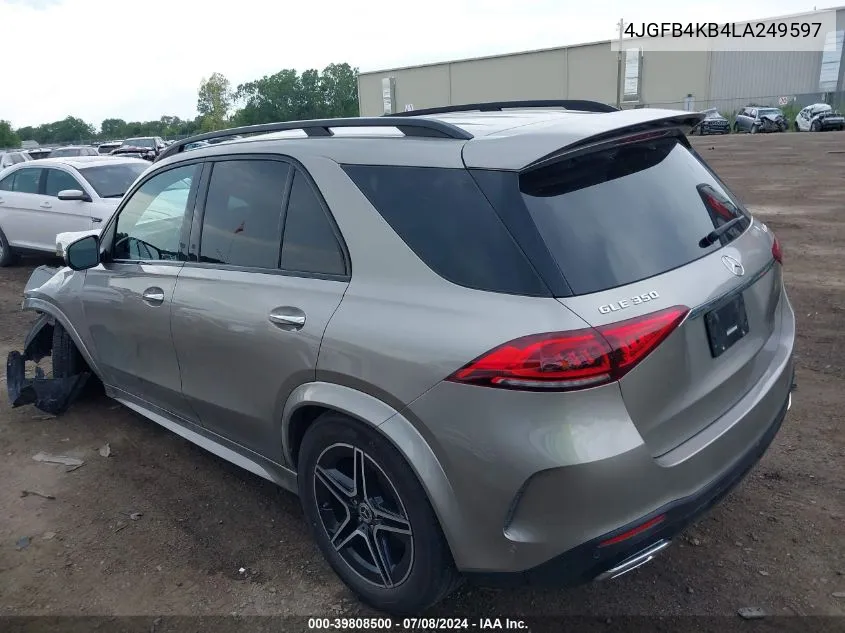 2020 Mercedes-Benz Gle 350 4Matic VIN: 4JGFB4KB4LA249597 Lot: 39808500