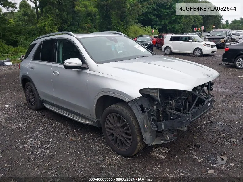 2020 Mercedes-Benz Gle 350 4Matic VIN: 4JGFB4KE7LA052644 Lot: 40003355