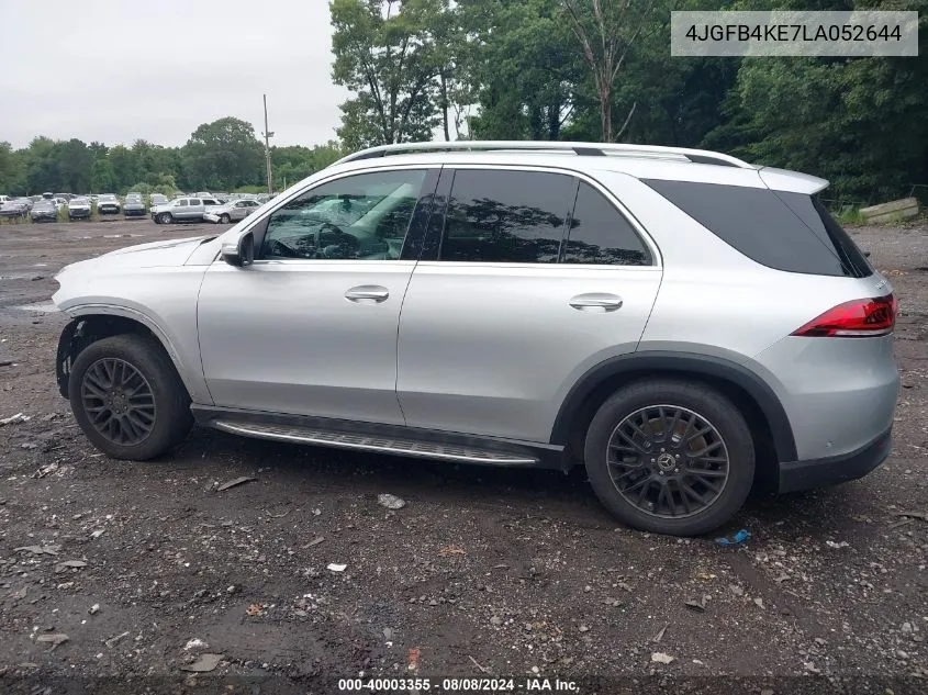 2020 Mercedes-Benz Gle 350 4Matic VIN: 4JGFB4KE7LA052644 Lot: 40003355