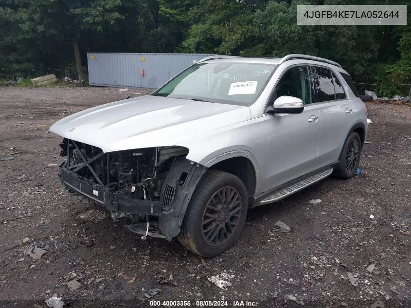 2020 Mercedes-Benz Gle 350 4Matic VIN: 4JGFB4KE7LA052644 Lot: 40003355