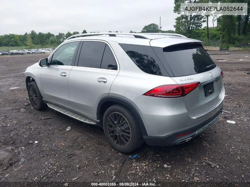 2020 Mercedes-Benz Gle 350 4Matic VIN: 4JGFB4KE7LA052644 Lot: 40003355