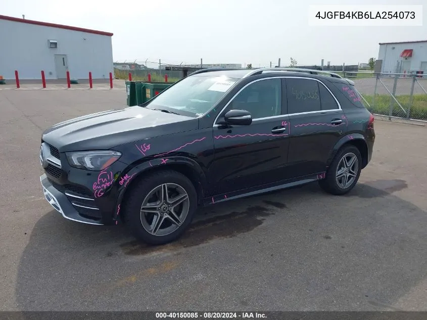 2020 Mercedes-Benz Gle 350 350 4Matic VIN: 4JGFB4KB6LA254073 Lot: 40150085