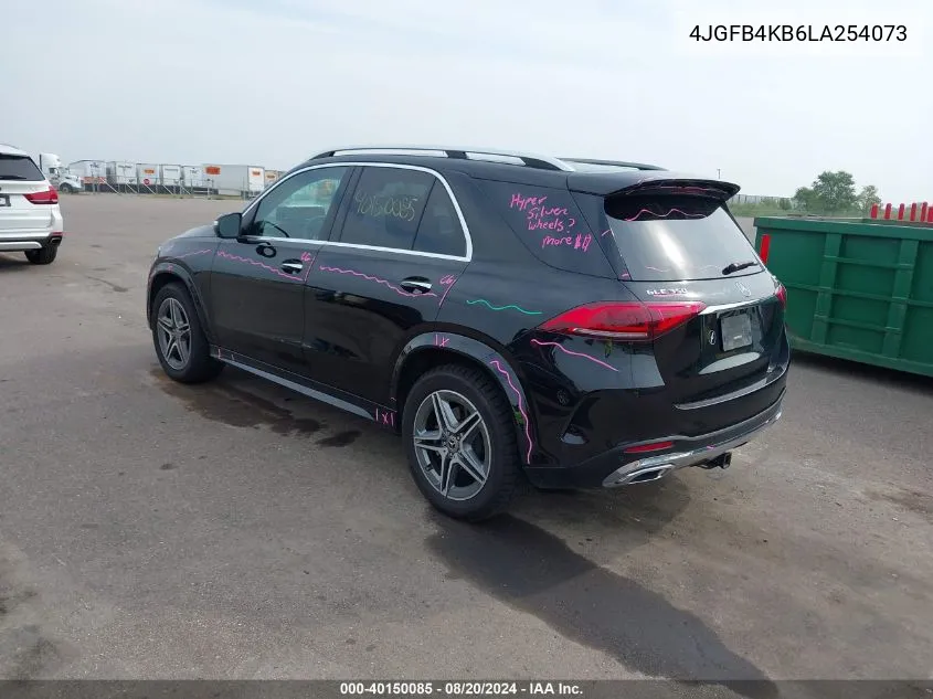 2020 Mercedes-Benz Gle 350 350 4Matic VIN: 4JGFB4KB6LA254073 Lot: 40150085