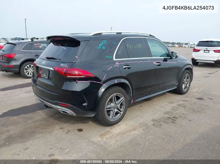 2020 Mercedes-Benz Gle 350 350 4Matic VIN: 4JGFB4KB6LA254073 Lot: 40150085