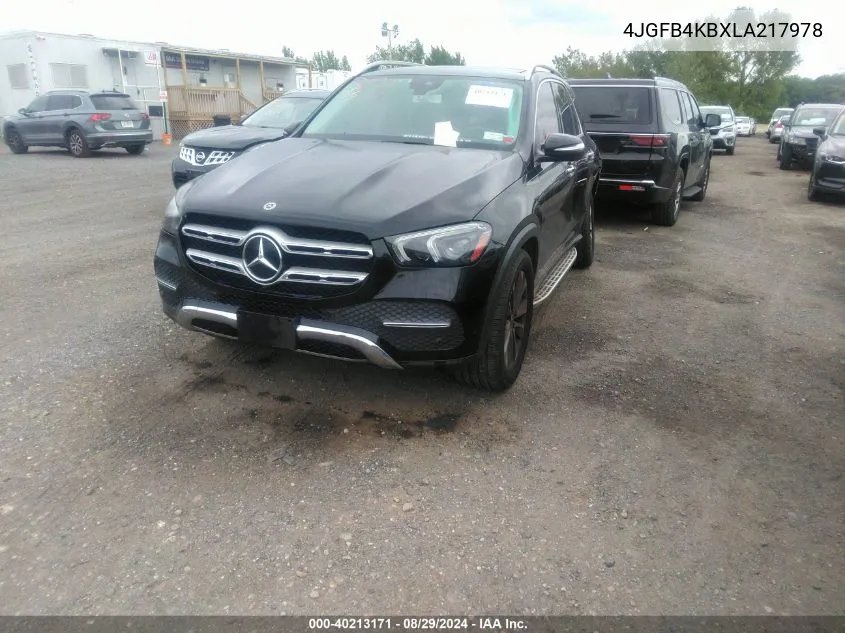 2020 Mercedes-Benz Gle 350 4Matic VIN: 4JGFB4KBXLA217978 Lot: 40213171