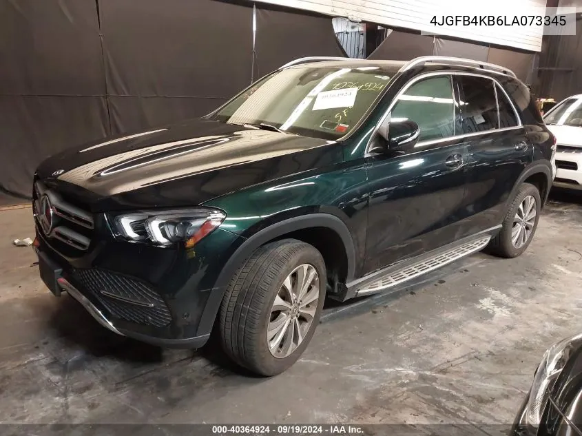 2020 Mercedes-Benz Gle 350 4Matic VIN: 4JGFB4KB6LA073345 Lot: 40364924