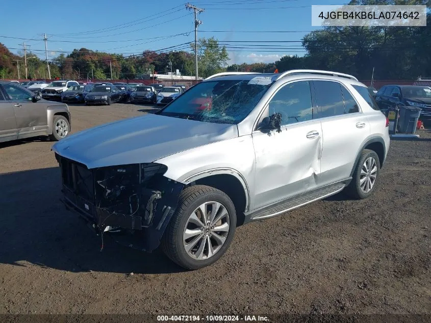 2020 Mercedes-Benz Gle 350 4Matic VIN: 4JGFB4KB6LA074642 Lot: 40472194