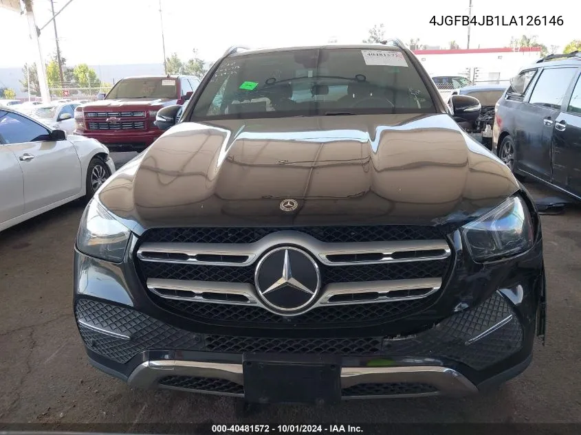 2020 Mercedes-Benz Gle 350 VIN: 4JGFB4JB1LA126146 Lot: 40481572