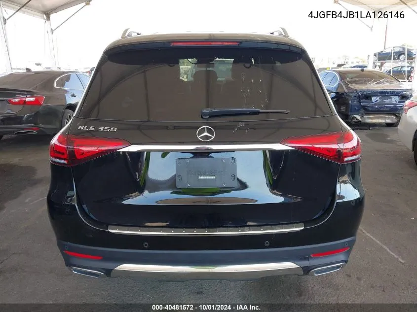 2020 Mercedes-Benz Gle 350 VIN: 4JGFB4JB1LA126146 Lot: 40481572