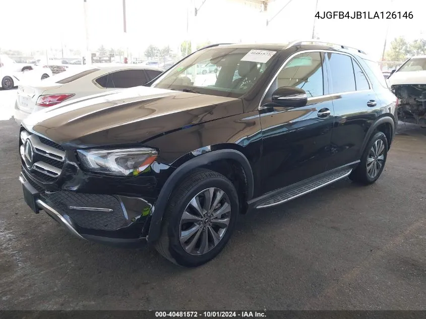 2020 Mercedes-Benz Gle 350 VIN: 4JGFB4JB1LA126146 Lot: 40481572