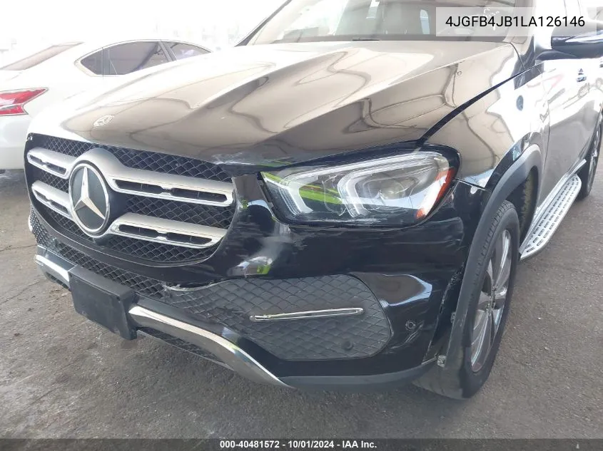 2020 Mercedes-Benz Gle 350 VIN: 4JGFB4JB1LA126146 Lot: 40481572