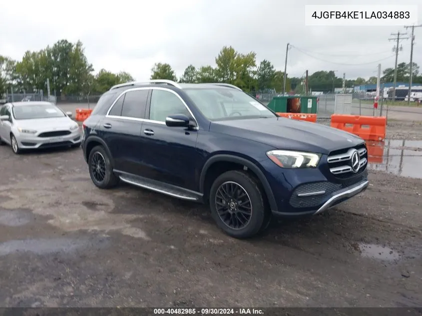 2020 Mercedes-Benz Gle 350 4Matic VIN: 4JGFB4KE1LA034883 Lot: 40482985