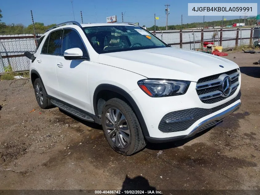 2020 Mercedes-Benz Gle 350 4Matic VIN: 4JGFB4KB0LA059991 Lot: 40486742