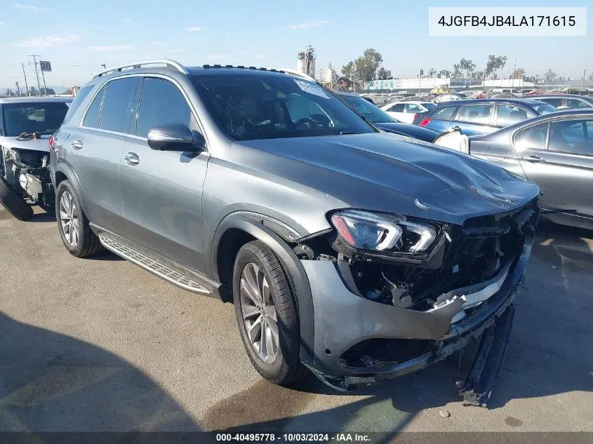 2020 Mercedes-Benz Gle 350 VIN: 4JGFB4JB4LA171615 Lot: 40495778