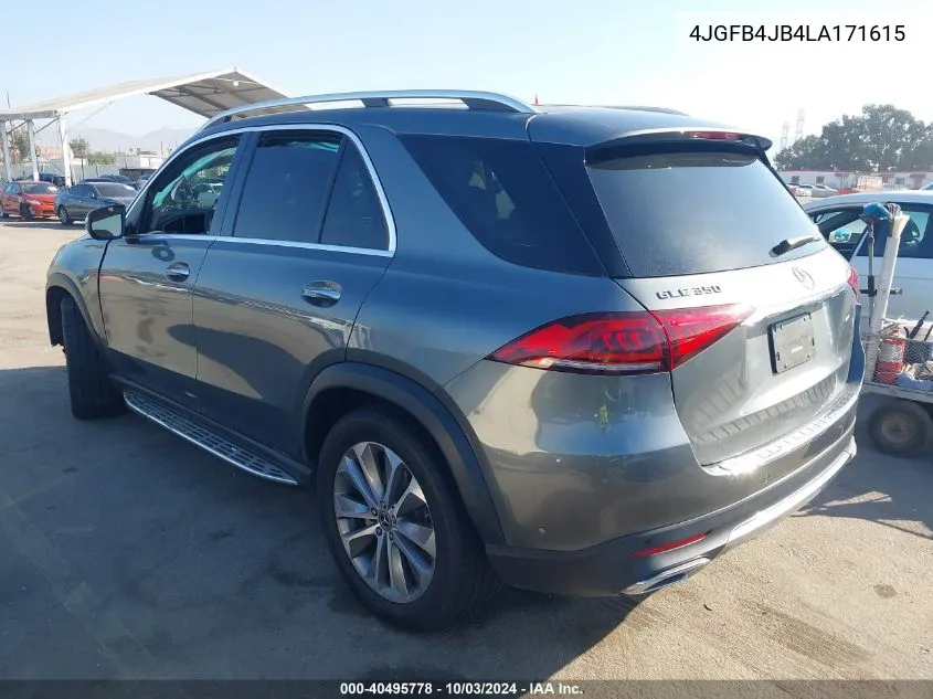 2020 Mercedes-Benz Gle 350 VIN: 4JGFB4JB4LA171615 Lot: 40495778