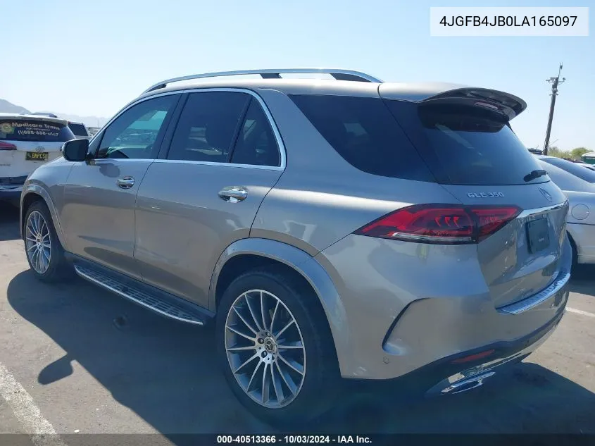 2020 Mercedes-Benz Gle 350 VIN: 4JGFB4JB0LA165097 Lot: 40513366